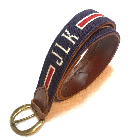 JLK men's leather/solid brass  belt - Picture 1 of 8
